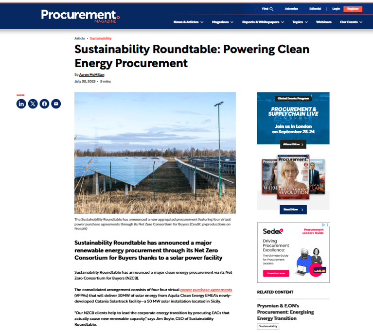 Procurement Magazine: SR Inc: Powering Clean Energy Procurement